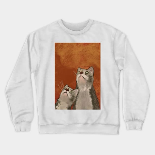 Two Kitties in the Sunset Crewneck Sweatshirt by Lisa Williams Design